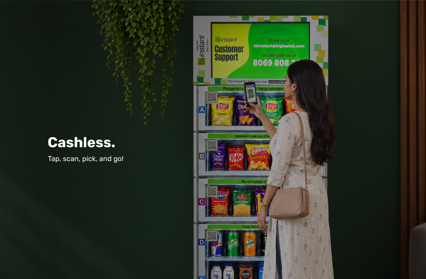 Cashless. Tap, scan, pick, and go!